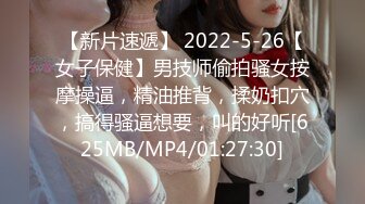 【新片速遞】 2022-5-26【女子保健】男技师偷拍骚女按摩操逼，精油推背，揉奶扣穴，搞得骚逼想要，叫的好听[625MB/MP4/01:27:30]