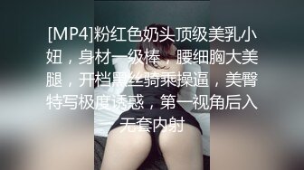 [MP4]粉红色奶头顶级美乳小妞，身材一级棒，腰细胸大美腿，开档黑丝骑乘操逼，美臀特写极度诱惑，第一视角后入无套内射