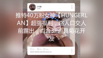 推特40万粉女神【HUNGERLAN】超强福利，路人口交人前露出，百合3P道具菊花开发