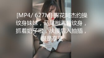 [MP4/ 627M] 探花阿杰约操纹身妹妹，马尾辫满背纹身，抓着奶子吸，扶腰后入抽插，很是享受