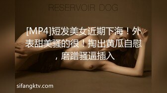 [MP4]短发美女近期下海！外表甜美骚的很！掏出黄瓜自慰，磨蹭骚逼插入